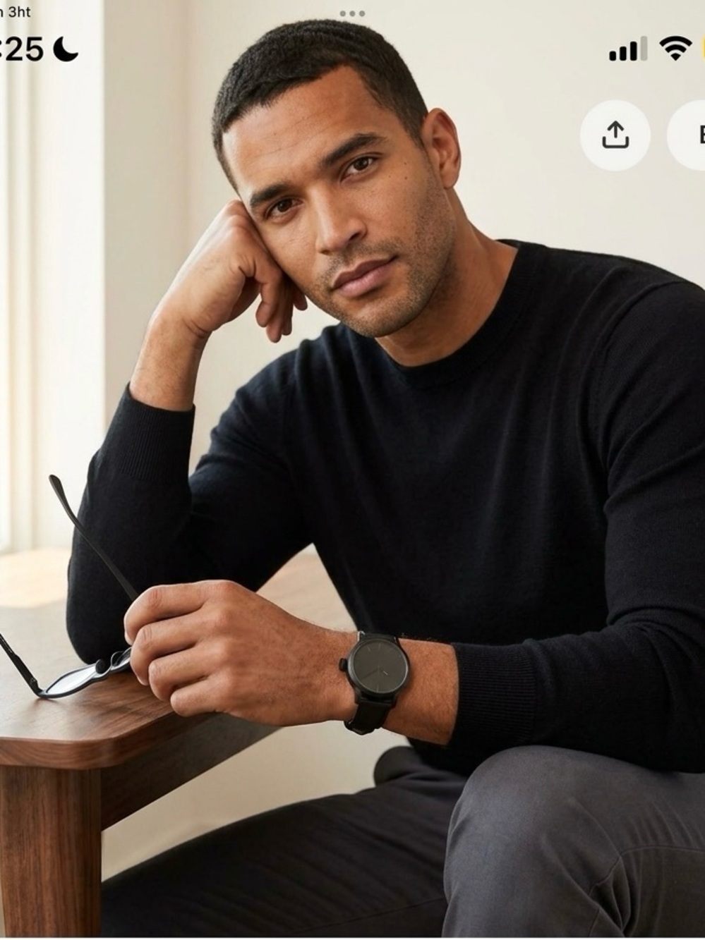 DISCONTINUED ALDO Men's Minimalist All-Black Watch — Y2K ✨